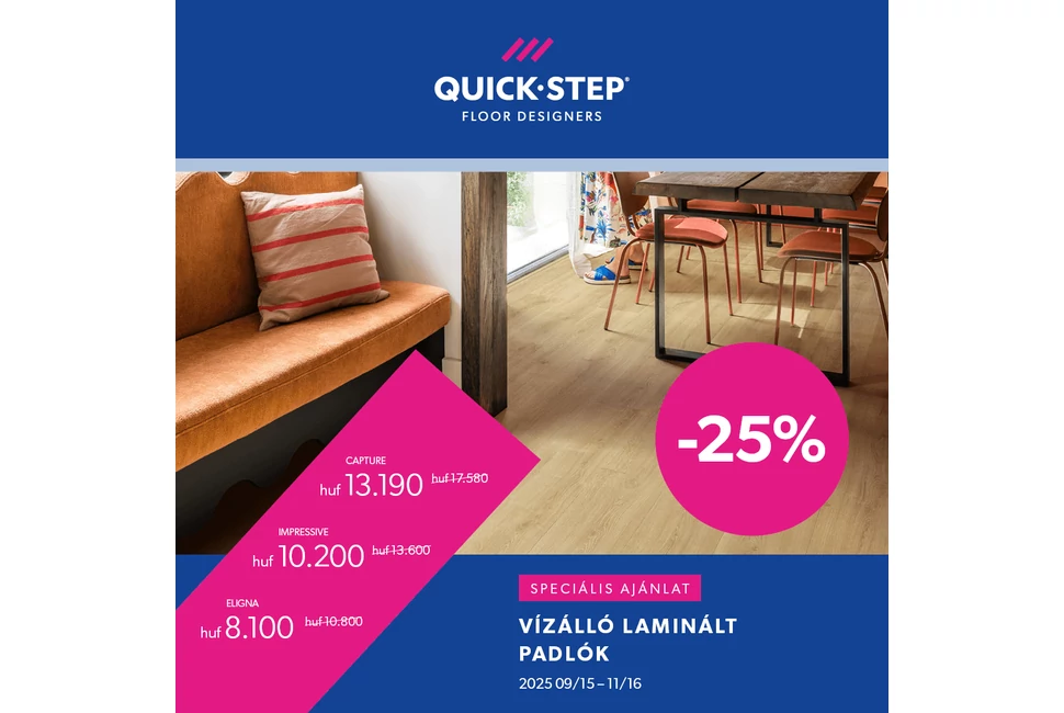 Quick-Step laminált akció
