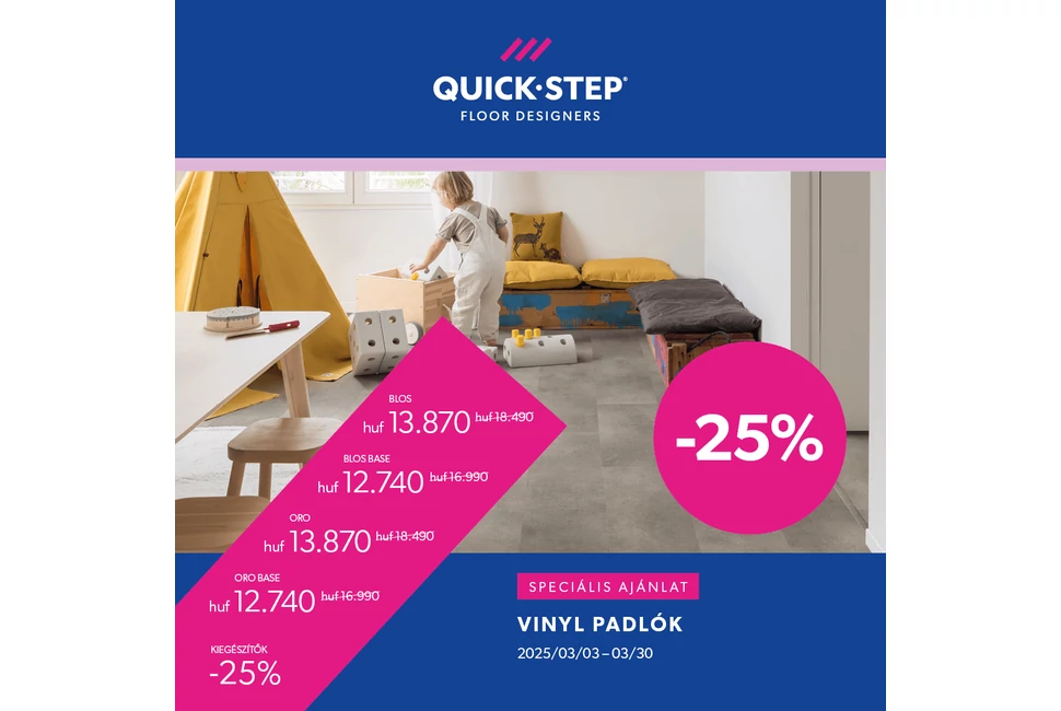 Quick-Step vinyl akció március