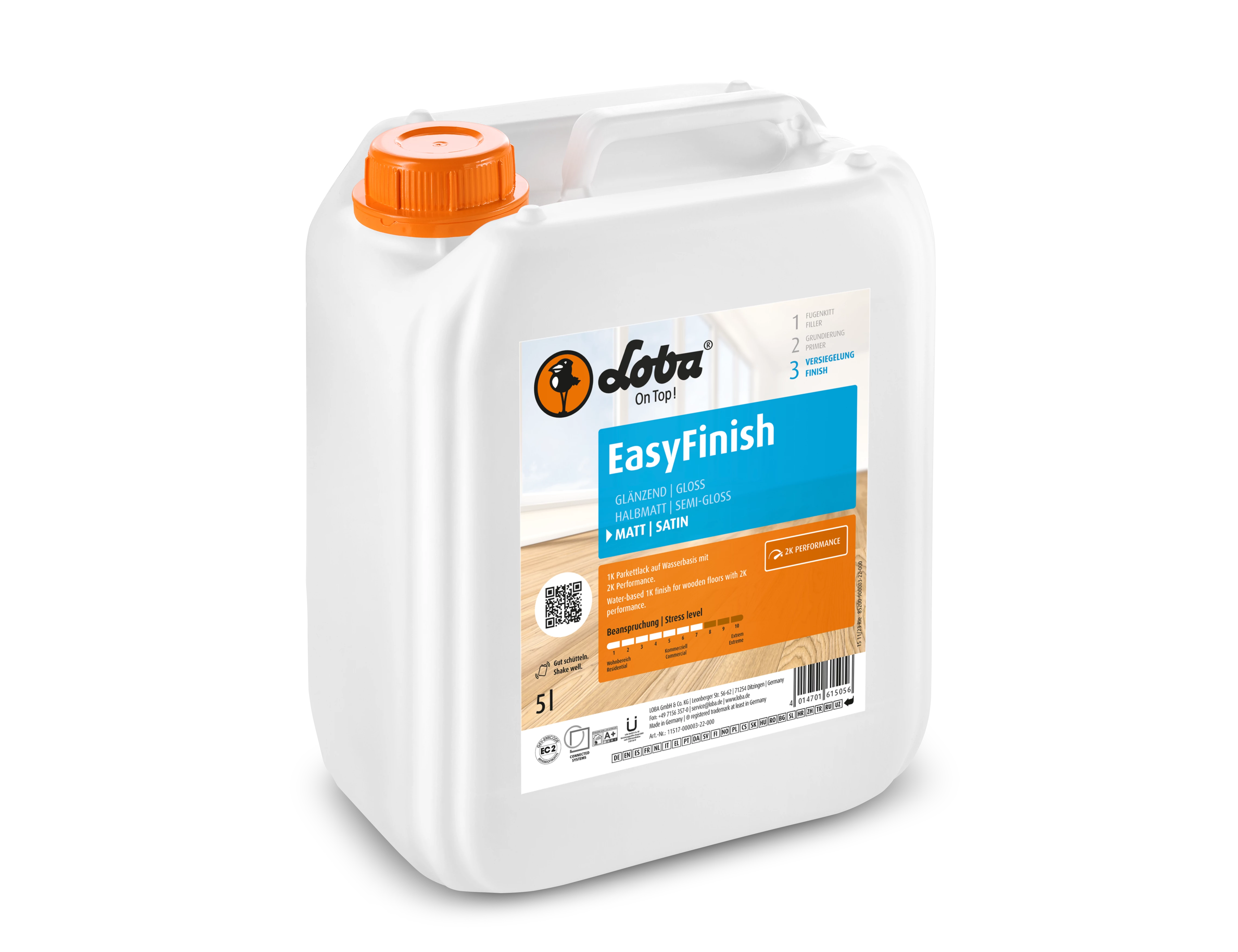 Loba 1K EasyFinish matt lakk, 5L