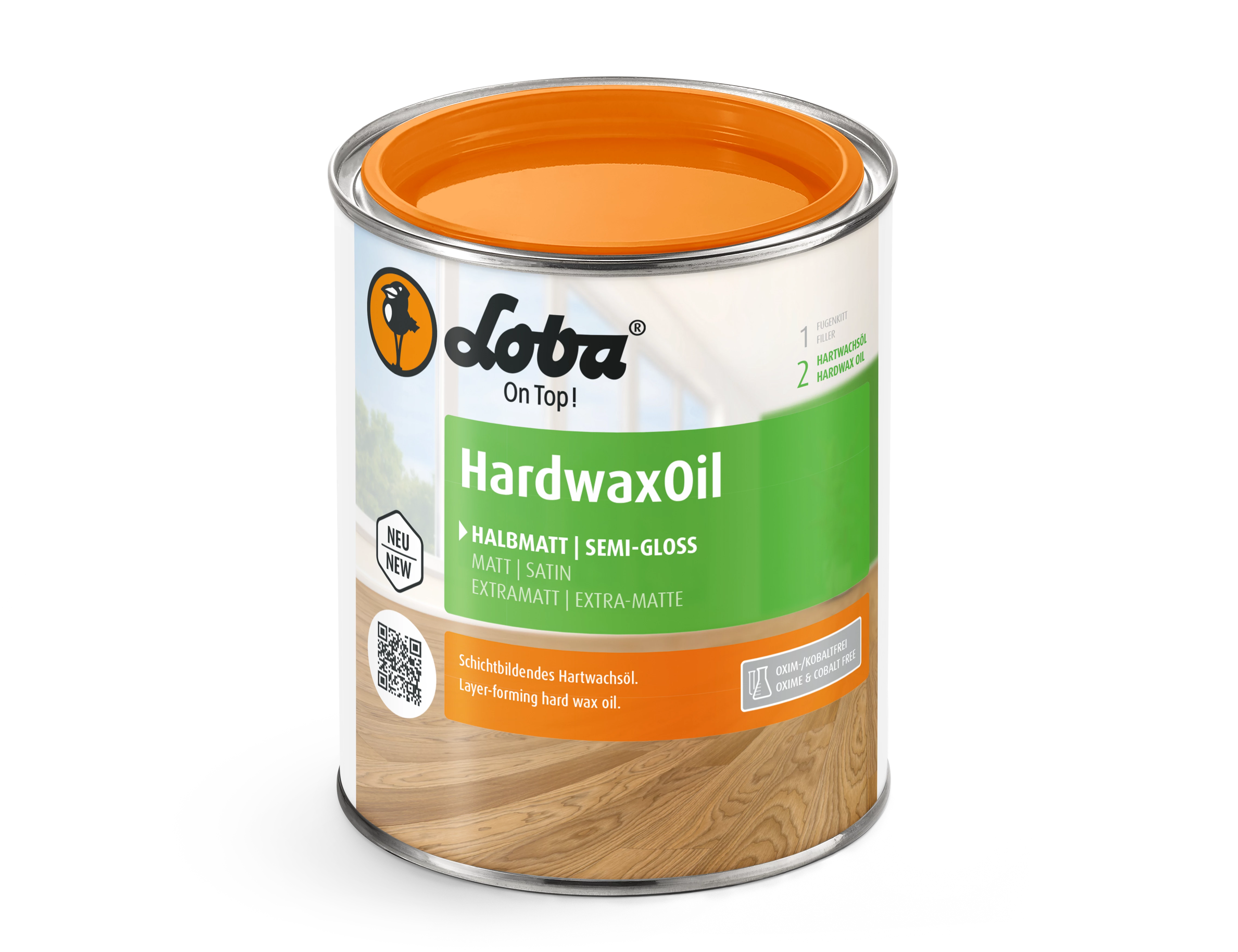 Loba HardwaxOil színtelen selyemfényű olaj, 750 ml